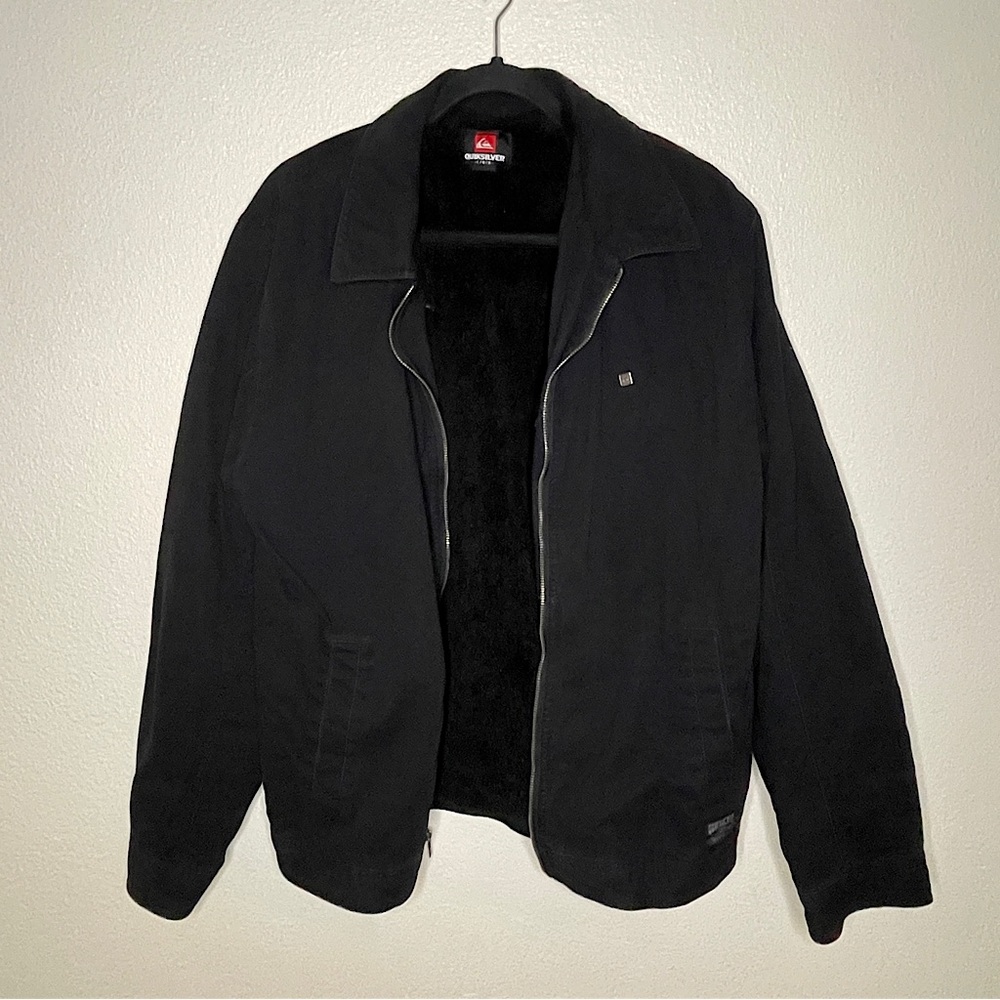 Denim and shearling black quicksilver jacket